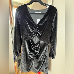 NWT Abercrombie & Fitch Ruched Velvet Mini Dress